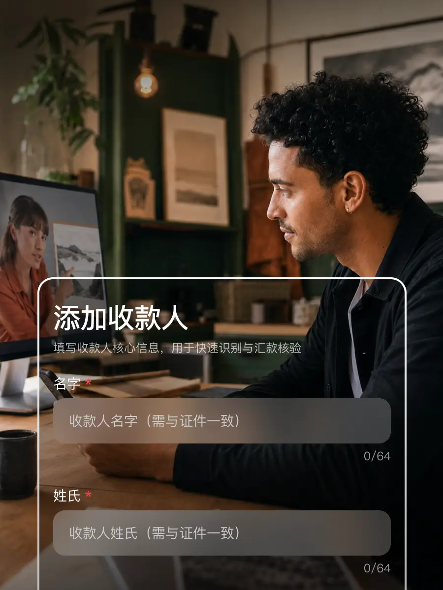 第二步：填写收款方信息